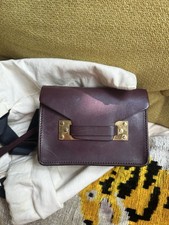 Sophie Hulme Mini Milner Leather Cross Body Bag blue 