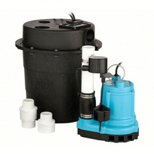 LITTLE GIANT 509268 Sump Pump Package, 4/10hp, 115V AC Rated