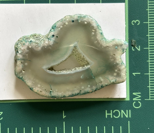 Polished natural agate slice - polished,