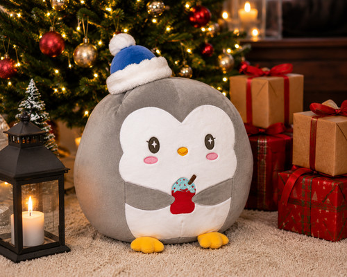 40cm christmas penguin plush - christmas,