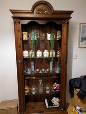 Solid Pine Cabinet Glass
