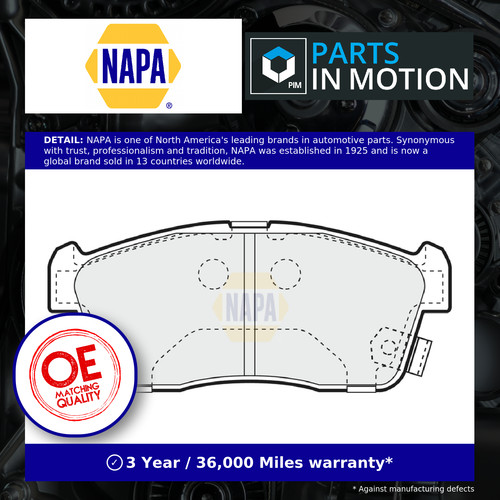 Brake pads set - pads, fits
