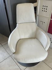 Natuzzi Cream Leather Chair