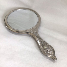 Vintage HAND MIRROR Silver