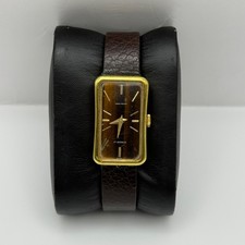 18mm Vintage Jean Renet Brown Dial 17 Jewels Manual Wind Watch PARTS / REPAIR