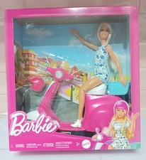 Barbie On Moped Scooter Mattel