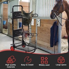 Rolling Horse Saddle Rack Cart