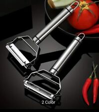 2xSTAINLESS STEEL PEELER DUAL HEAD  POTATO PEELER /VEGETABLE FRUIT.HIGH QUALITY.