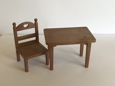 Sylvanian Families Table & Chair - Vintage Maple Town Story