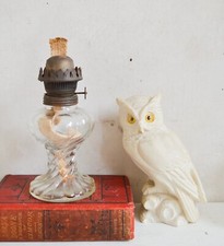 Antique oil lamp with swirl - antique,