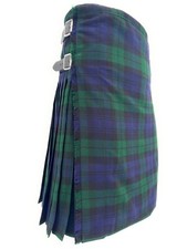 Black Watch Tartan 8 Yard 12oz Weight Men's Wool Blend Kilt