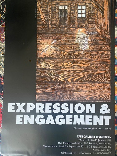 Vintage art exhibition poster - art,