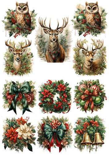 Vintage christmas images deer - vintage,