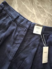 M&S Linen Rich Twill Wide Leg