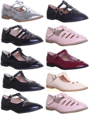 Womens Flat Sole T Bar Cut Out