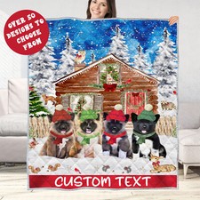 American Akita Dog Quilt Bed
