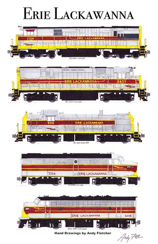 Erie lackawanna locomotives 2 - erie,
