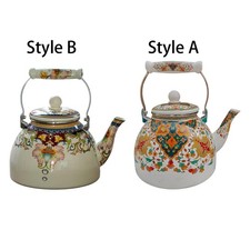Vintage Enamel Tea Kettle, 4L