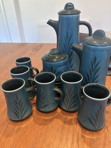 Blue black ceramic tea - blue/black,