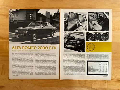 1972 print article alfa romeo - 1972,