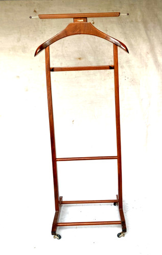 Vintage wooden rolling valet - vintage,