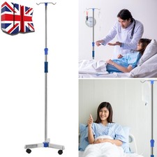 Adjustable IV Pole Stainless Steel IV Drip Stand With Wheels For Home Clinic Z