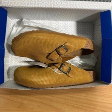 Birkenstock Boston BS Mules Clogs Corduroy cork brown Uk 5.5