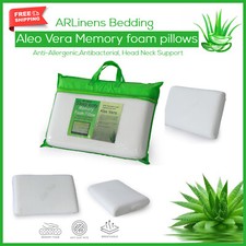 Aloe Vera Pillows Memory Foam Head Neck Back Body Support Pillow Pack 1 , 2 , 4.