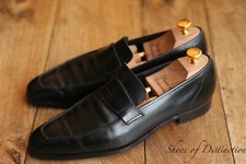 George Cleverley Black Leather Penny Loafers Shoes Mens UK 7.5 US 8.5