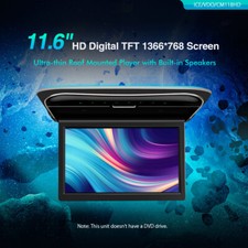 XTRONS 11.6" TFT Screen Car TV Roof Overhead Monitor Player HDMI USB 1080P Video