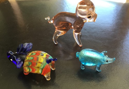 Three murano style - three, blown
