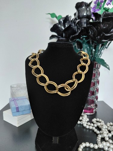 Chunky double oval link - chunky, gold