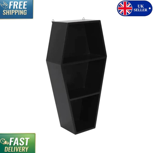 Black gothic coffin shelves - black,