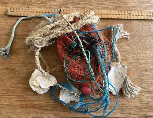 Beach finds north sea rope - north,