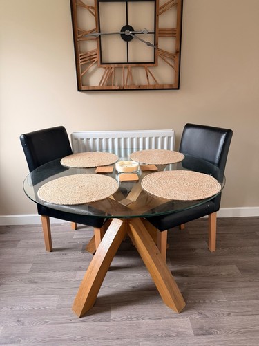 Round glass dining - round,