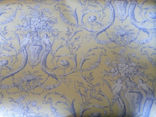 Sanderson yellow cherub toile - sanderson,