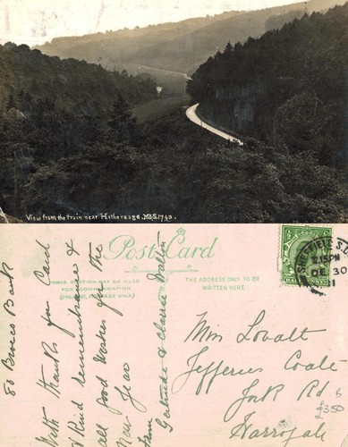 Vintage postcard hathersage - vintage,