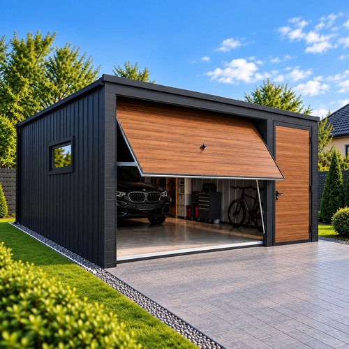 Metal garage 4m - x, x
