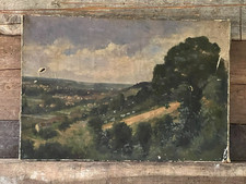 Antique french oil - on, canvas