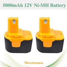 2X 5AH 12V Ni-MH Battery for RYOBI BPP1217 BPT1025 RY1204 B1222H 1400143 1400652