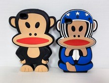 IPhone 5S Paul Frank Monkey Character Rubber Case Bundle X2