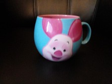 OFFICIAL DISNEY WINNIE THE POOH 'PIGLET' BLUE & PINK BARREL MUG