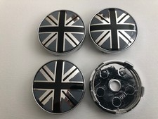 4 pcs UK Flag Union Jack Alloy Wheel Center Cap Hub Centre Caps 60mm Black Grey