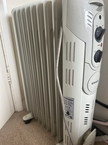 Oil filled radiator with - filled, black