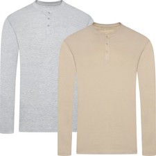 Mens Henley Neck T Shirts