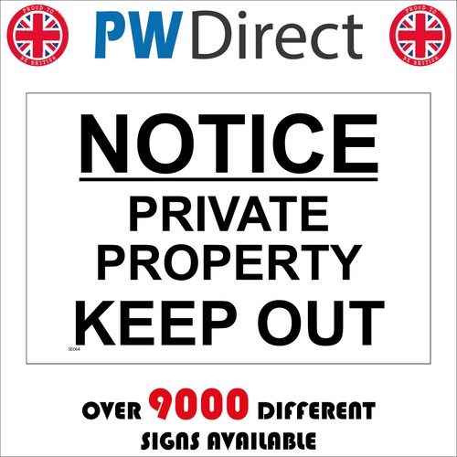 Se064 notice private property - private,
