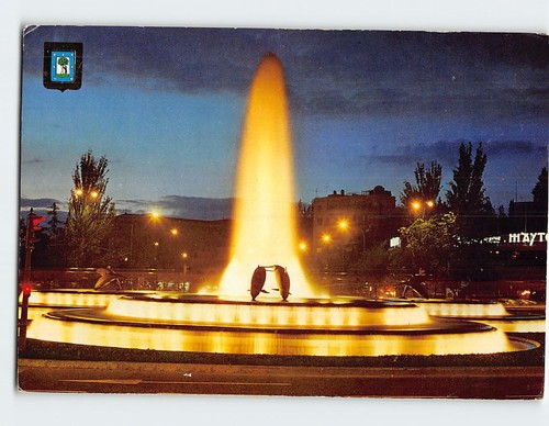 Postcard dolphin fountain - postcard,