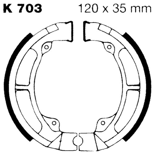 Pair brake shoes - brake,