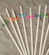 8 Pack boob white paper straw Multicolour - Hen Party, Stag Party, funny Decorat
