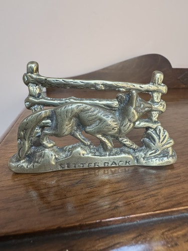 Antique brass letter rack